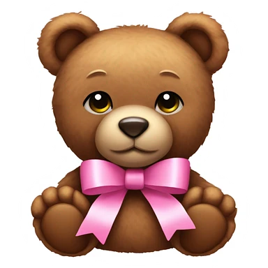 Teddy bear with pink bows  sticker