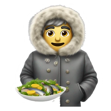 herring under a fur coat salad sticker