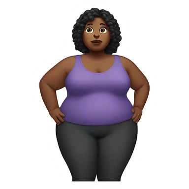 fat black woman with no arms sticker