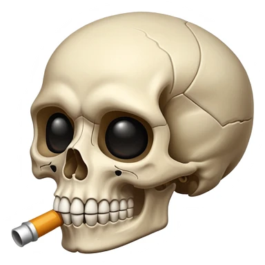 Skull saying shh sticker