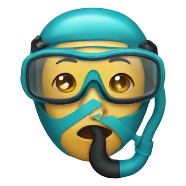 Face with snorkel with hand over mouth  sticker