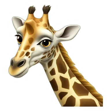 Girafe sur tortue sticker