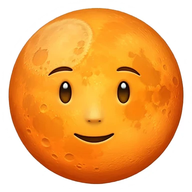No a orange moon it’s the color orange but it’s a moon emoji style  sticker
