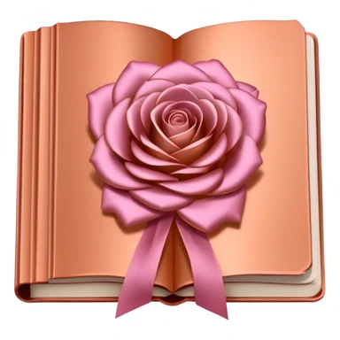 rose gold book with ribbon sticker