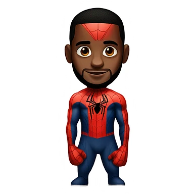 lebron james wearing a spider man (miles morales) suit sticker