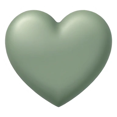 Sage coloured heart sticker