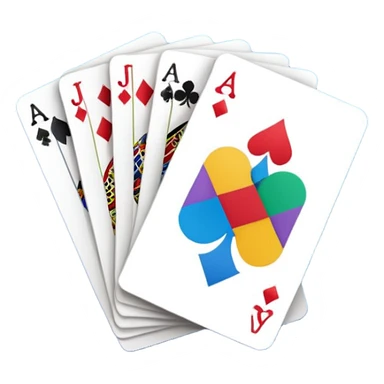 A small stack of cards sticker