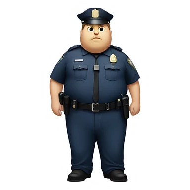 Obese police officer who is pregnant  sticker