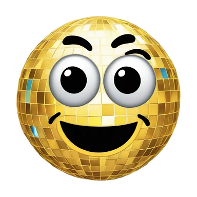 Disco ball smiley face sticker
