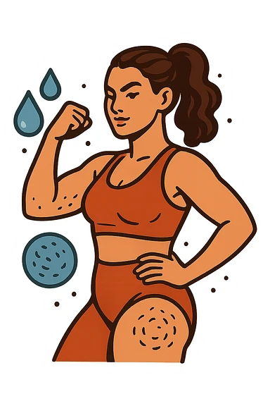 Donna combatte cellulite e ritenzione sticker