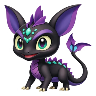Meloetta-Noibat-Spyro-Toothless-Stitch-Pokémon-Fakémon-creature-hybrid sticker