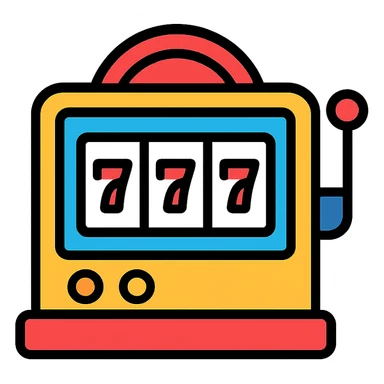 slot machine icon, clean and modern style sticker