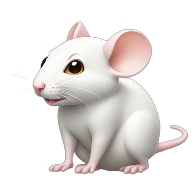 white mouse，full body，side view sticker