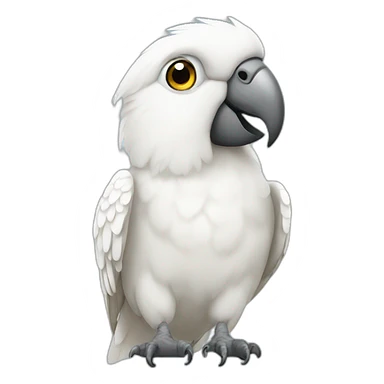 white parrot sticker