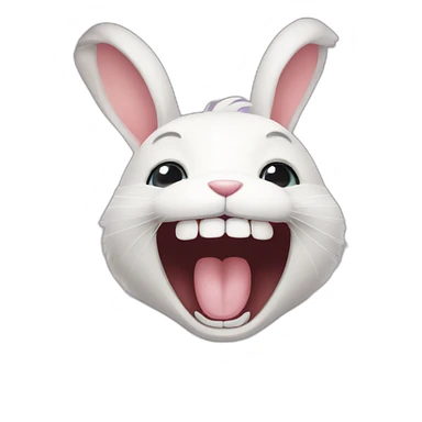 Bunny has two big square teeth sticker