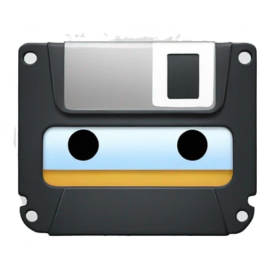 floppy disk with fluffy hair sticker