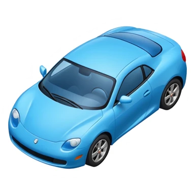 Top down view of the blue car emoji sticker