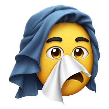 Emoji making a stank face wiping the nose sticker
