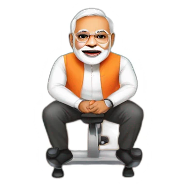 narendra modi in gym sticker