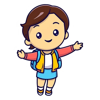 cheerful young woman sticker