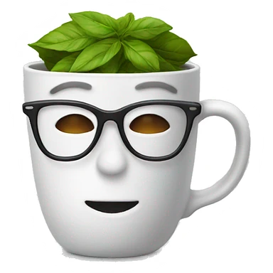 tea with glasses  sticker