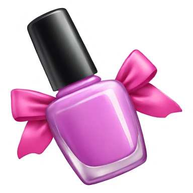 Nail Polish with a Bow sticker