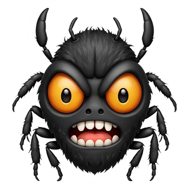 bug ugly hairy scary  sticker
