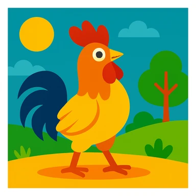 Rooster sticker