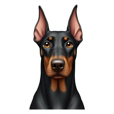 Doberman grown color  sticker