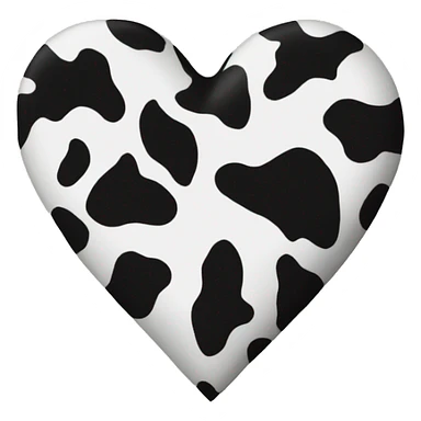 Cow print heart  sticker