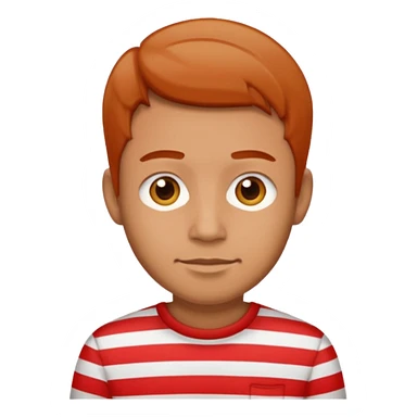 Men with red Striped Shirt sticker