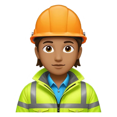 walking person wearing a neon safety jacket sticker