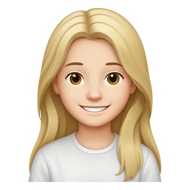 jeune cheveux long avec le sourire style européen sticker