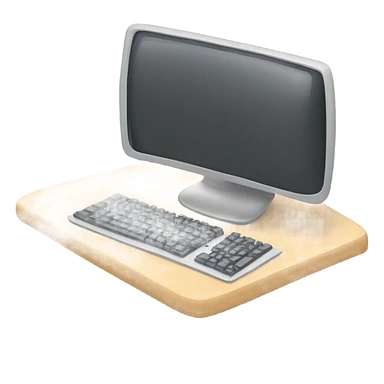 computer with woman hands sticker