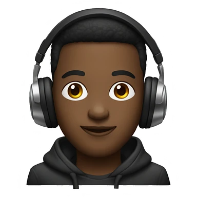 dj male black  sticker