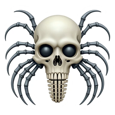 organic wires and bones fused together, undead, Giger-esque biomechanical style sticker