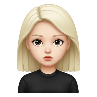 girl be white and be wering black sticker