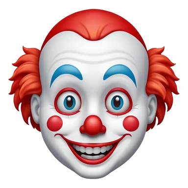 Watery eyes emoji and Merge with 🤡  sticker