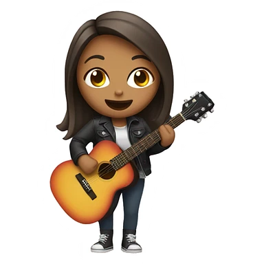 girl with guitar and microphone sticker