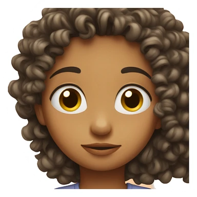 Men kissing girl with curly hair sticker