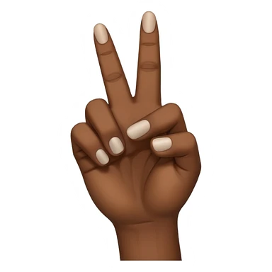 middle finger emoji, dark skin tone, transparent background sticker