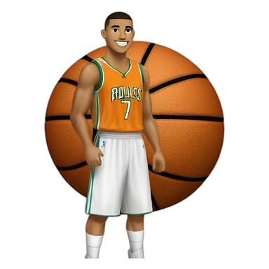 ronaldo basketball sticker