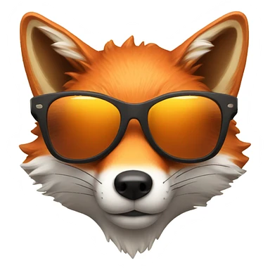 Fox with sunglasess sticker