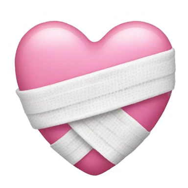 Pink heart with white bandage sticker