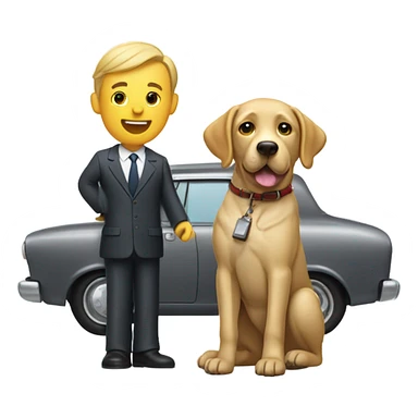Labrador who sells cars  sticker