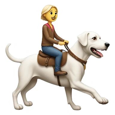 People riding dog sticker