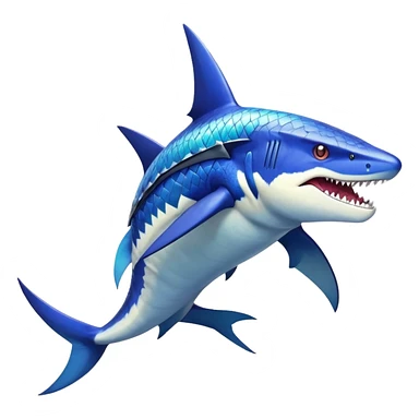 Shiny Exotic Colorful epic Sharpedo-Garchomp-Koraidon-Fakémon-hybrid-creature (full body)  sticker