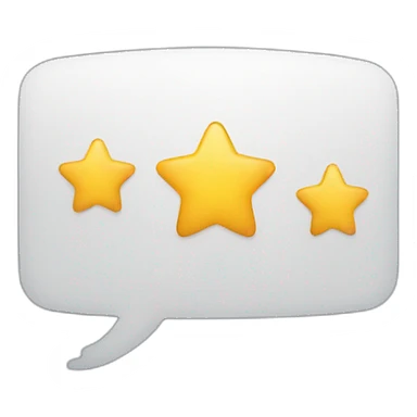 chat box with 3 stars sticker