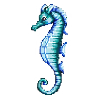 seahorse swimming sticker