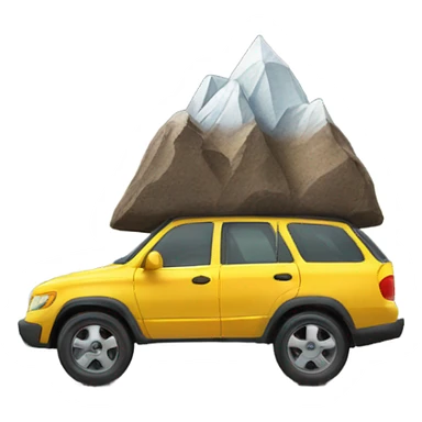 driving car mountain sticker